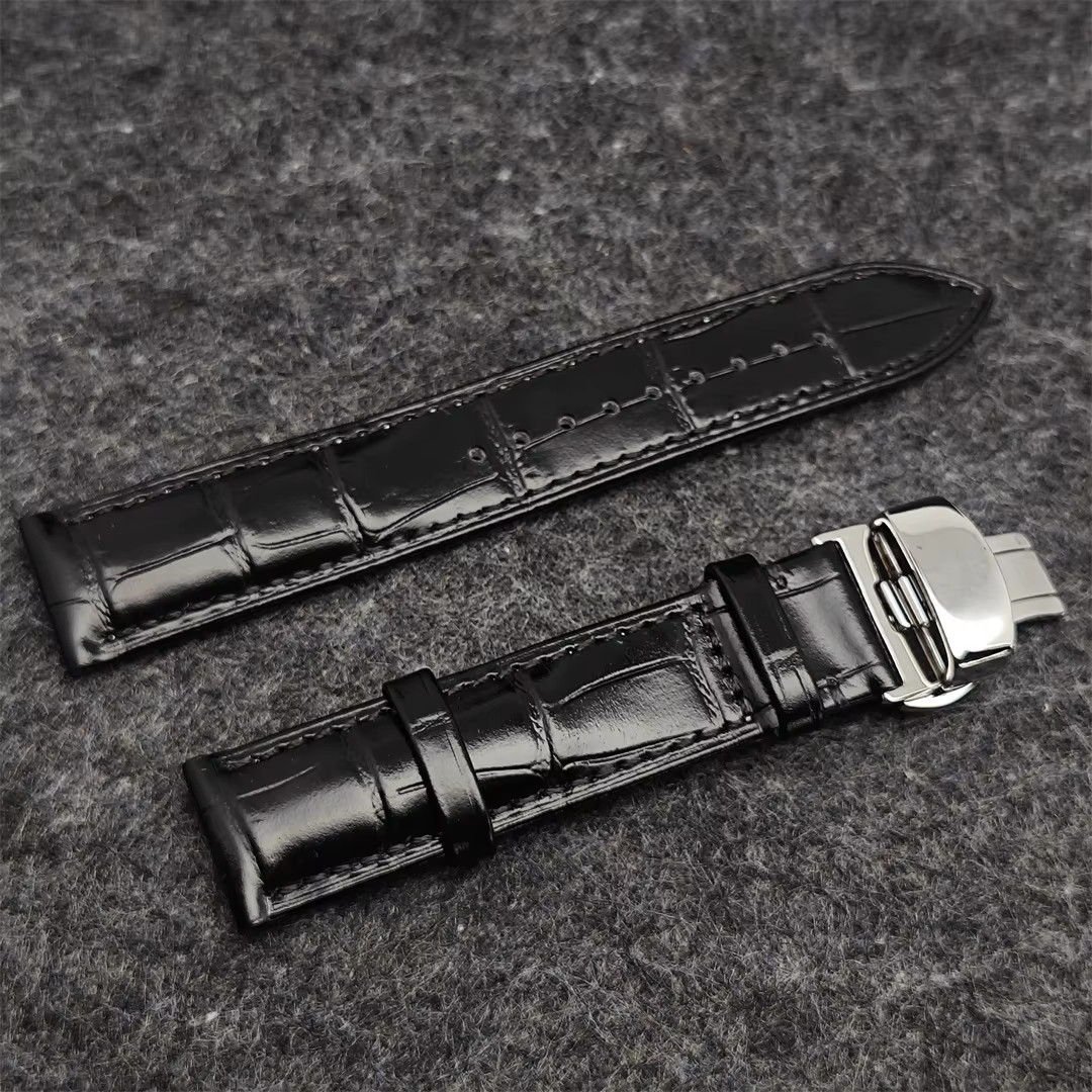 39Mm Watch Case Butterfly Double Buckle Leather Strap Fit 31Mm Dial Modification