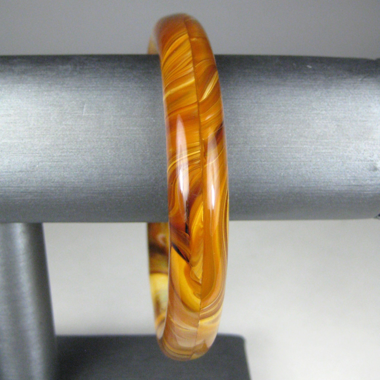 Agate Brown Stone Bracelet 10 5/8 In Jewelry Bangle Statement Multi Pieces