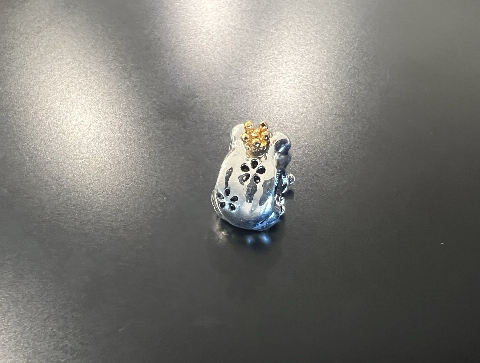 Pandora Frog Prince Charm 925 ALE with 14K Gold Crown