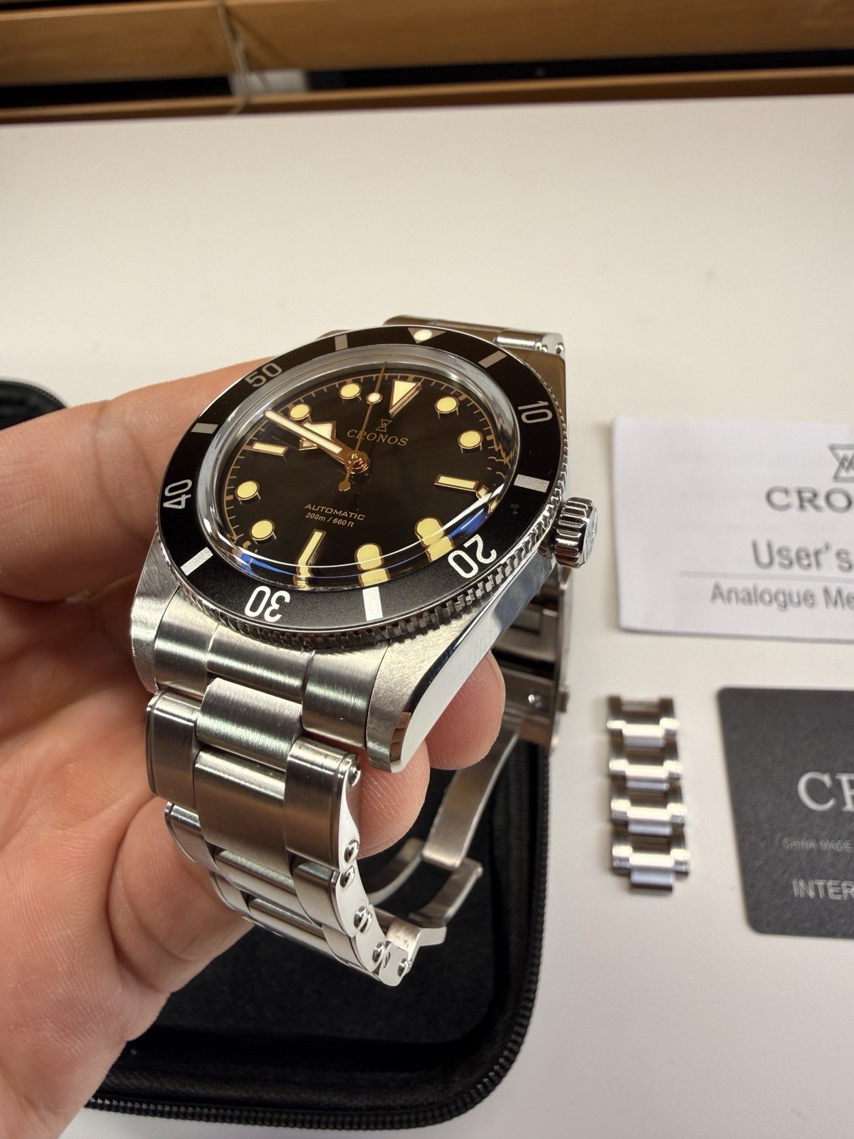 Cronos 37mm PT5000 Vintage Diver Watch L6033 – USA SELLER