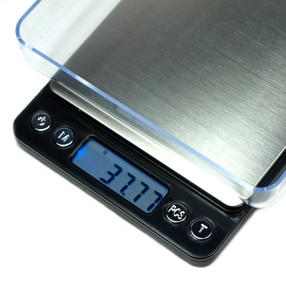 New: 500g x 0.01g Digital Precision Scale ACCT-500 Scale with Trays Black