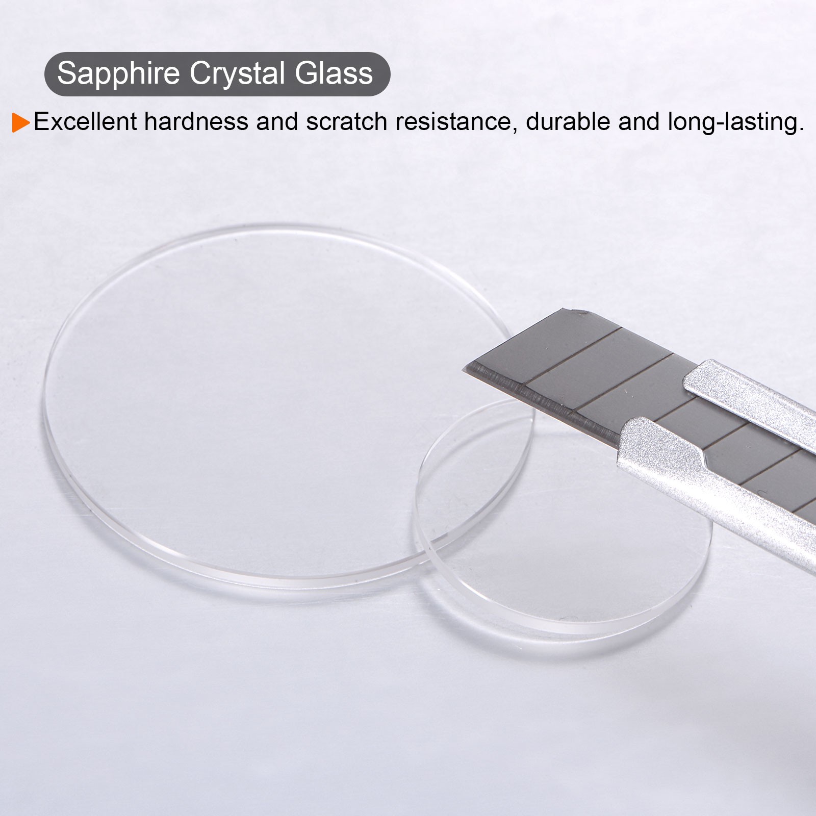 Watch Crystal Glass Lens 31.5mm Dia 1.5mm Thick Flat Round Sapphire Replacement