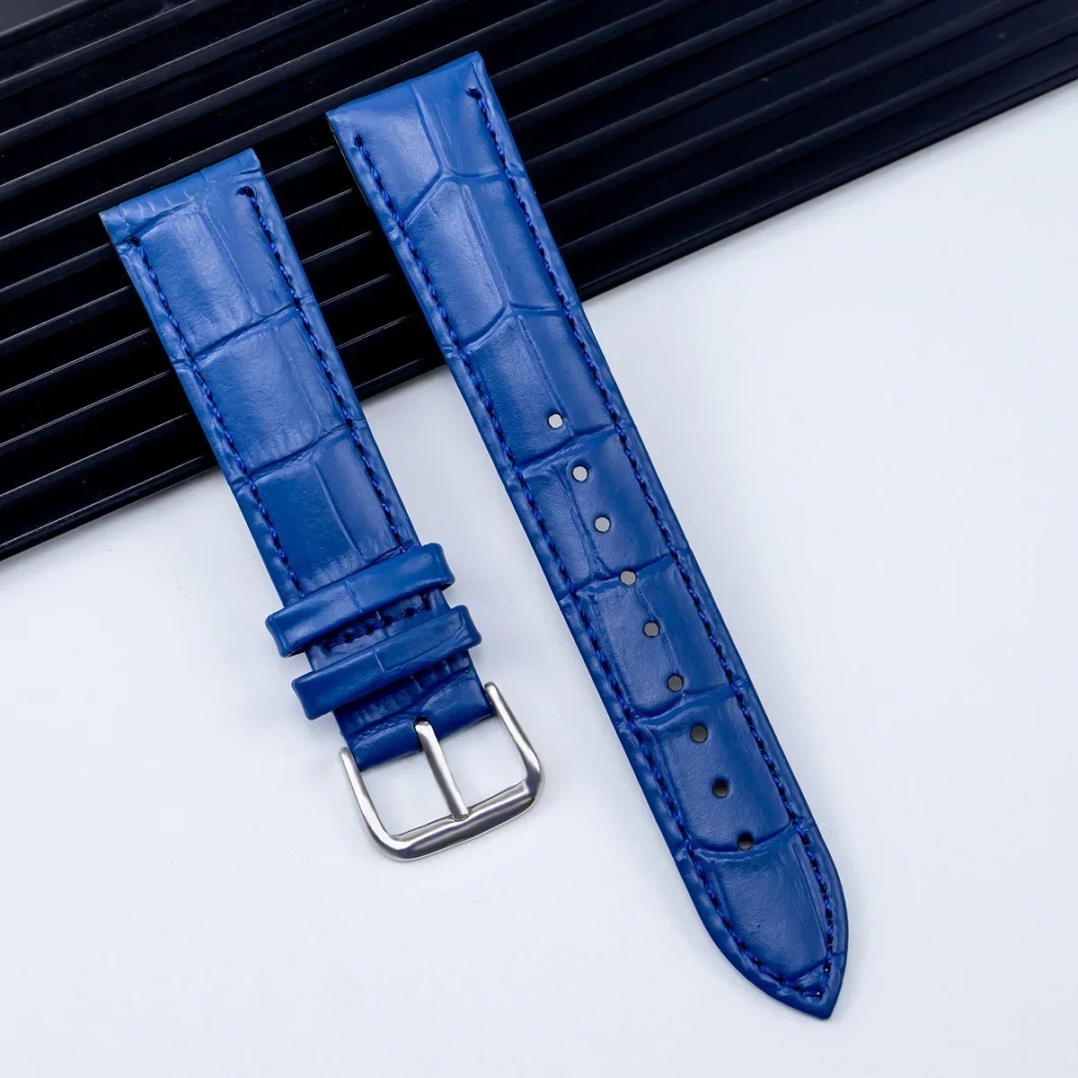 Leather Watch Band Strap 12 14 16 18 20 22 24mm Stainless Steel Buckle