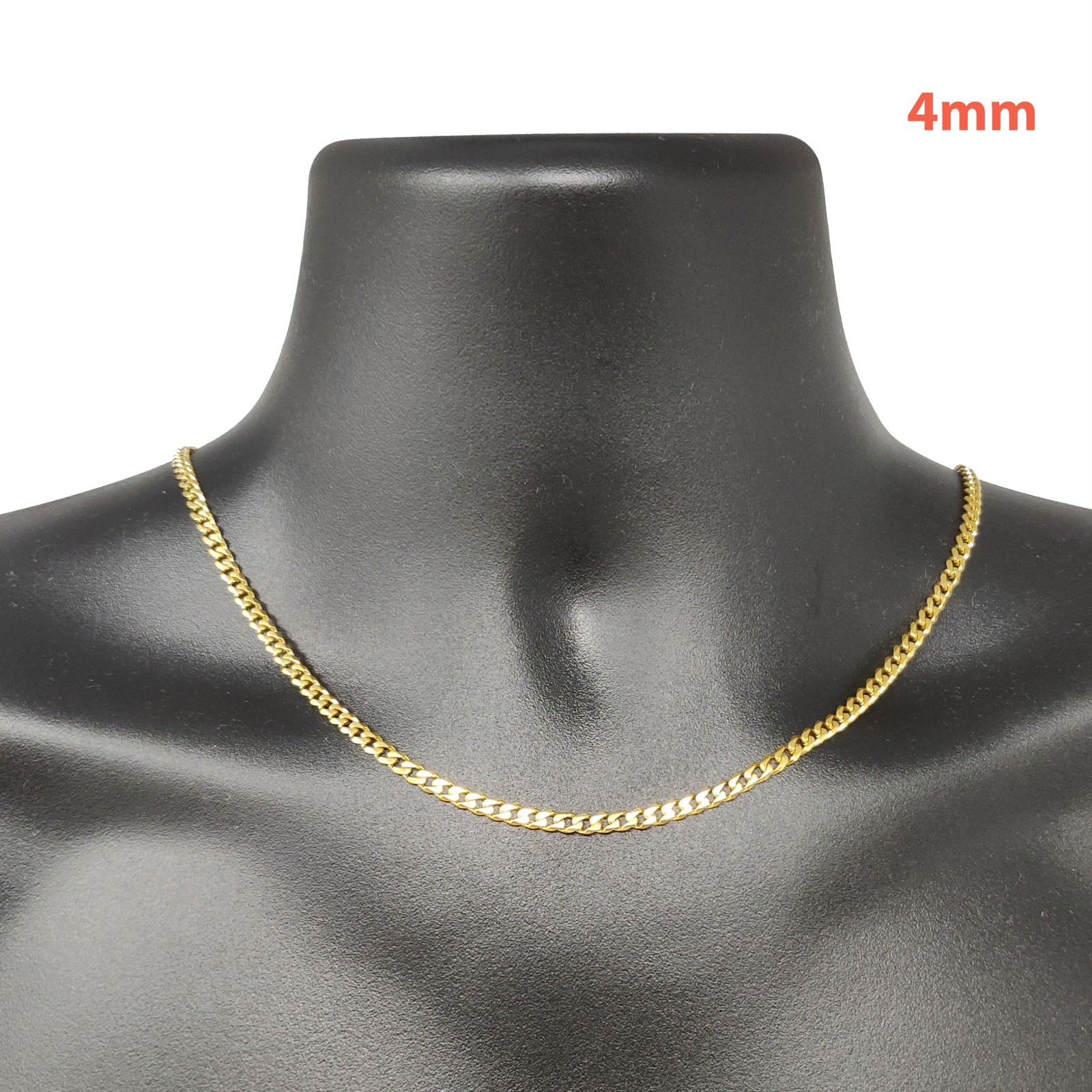 Miami Cuban Curb Link Chain Necklace or Bracelet 18k Gold Plated Stainless Steel