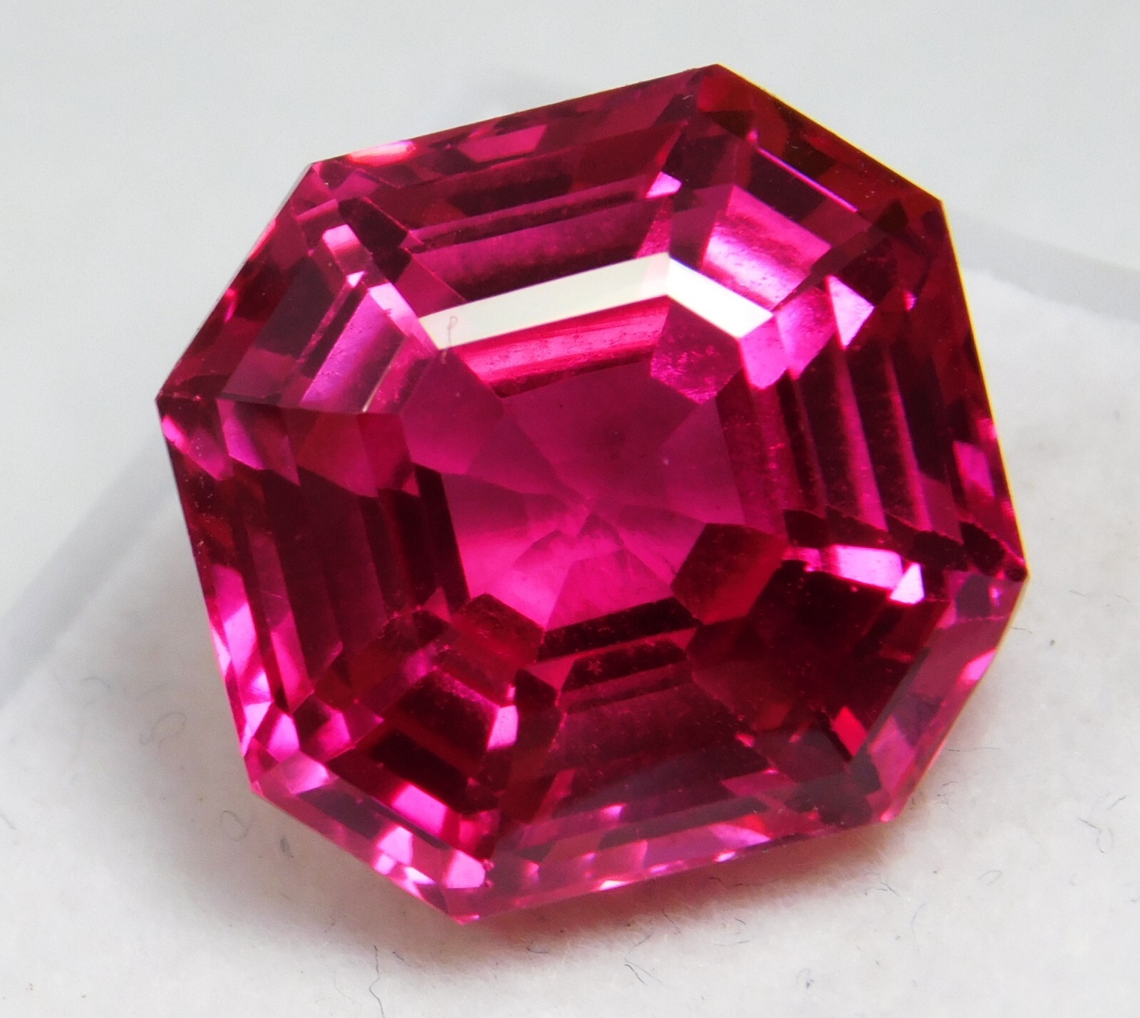 Certified BURMESE Ruby 21.30 Ct Natural Untreated FLAWLESS Radiant Cut Gemstone