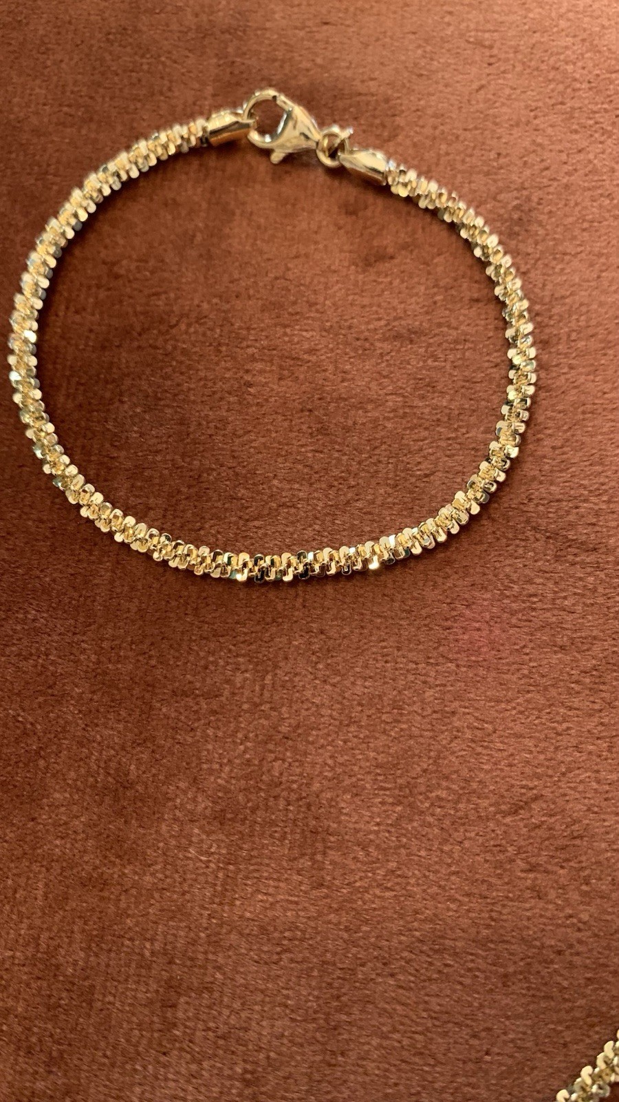 Popcorn Chain Jewelry Set Made In Italy Excellent