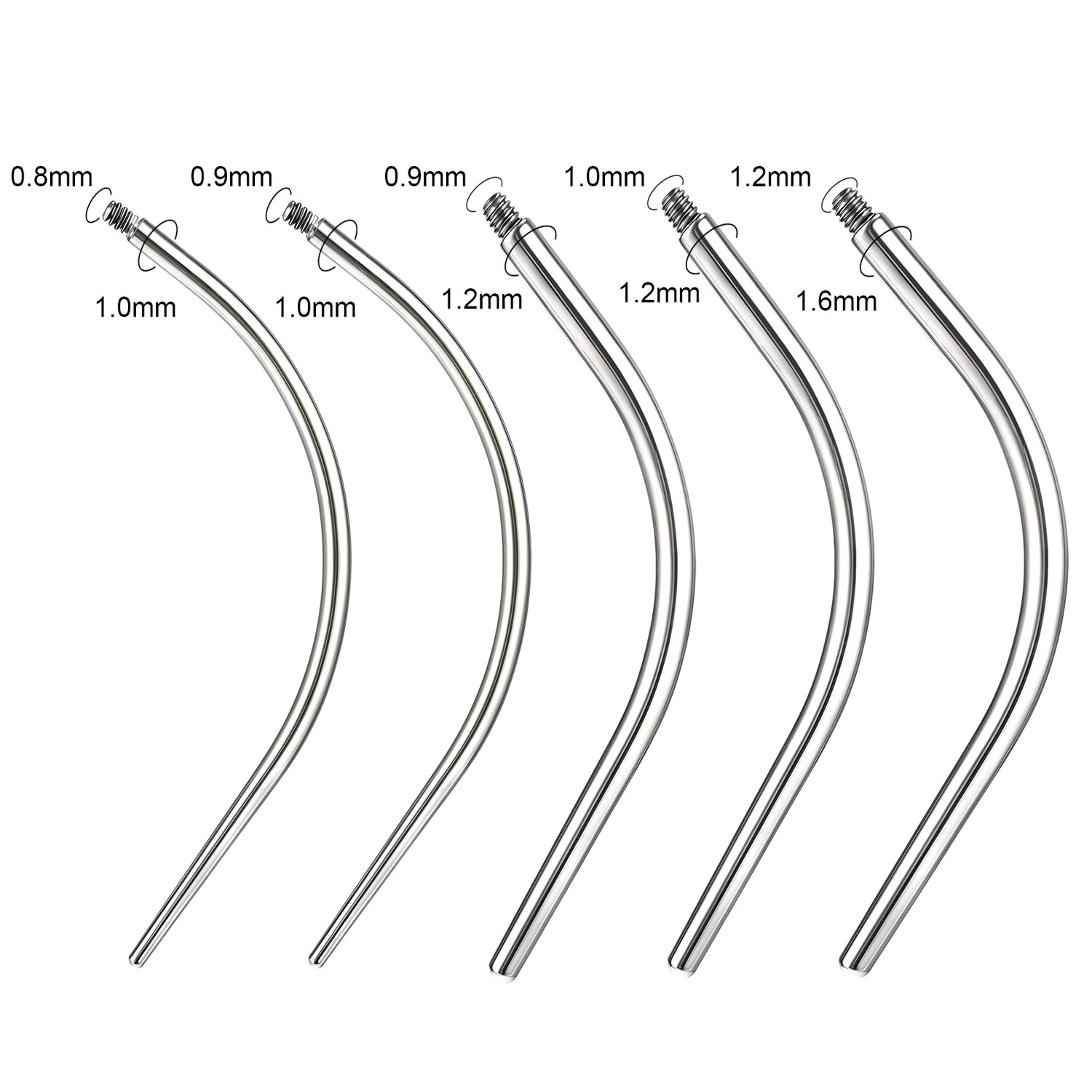 18g-12g Stainless Steel Piercing Needles External/Internal Thread Piercing Tool