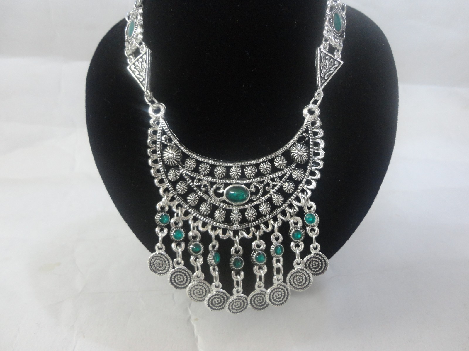 Moroccan african green artisan necklace