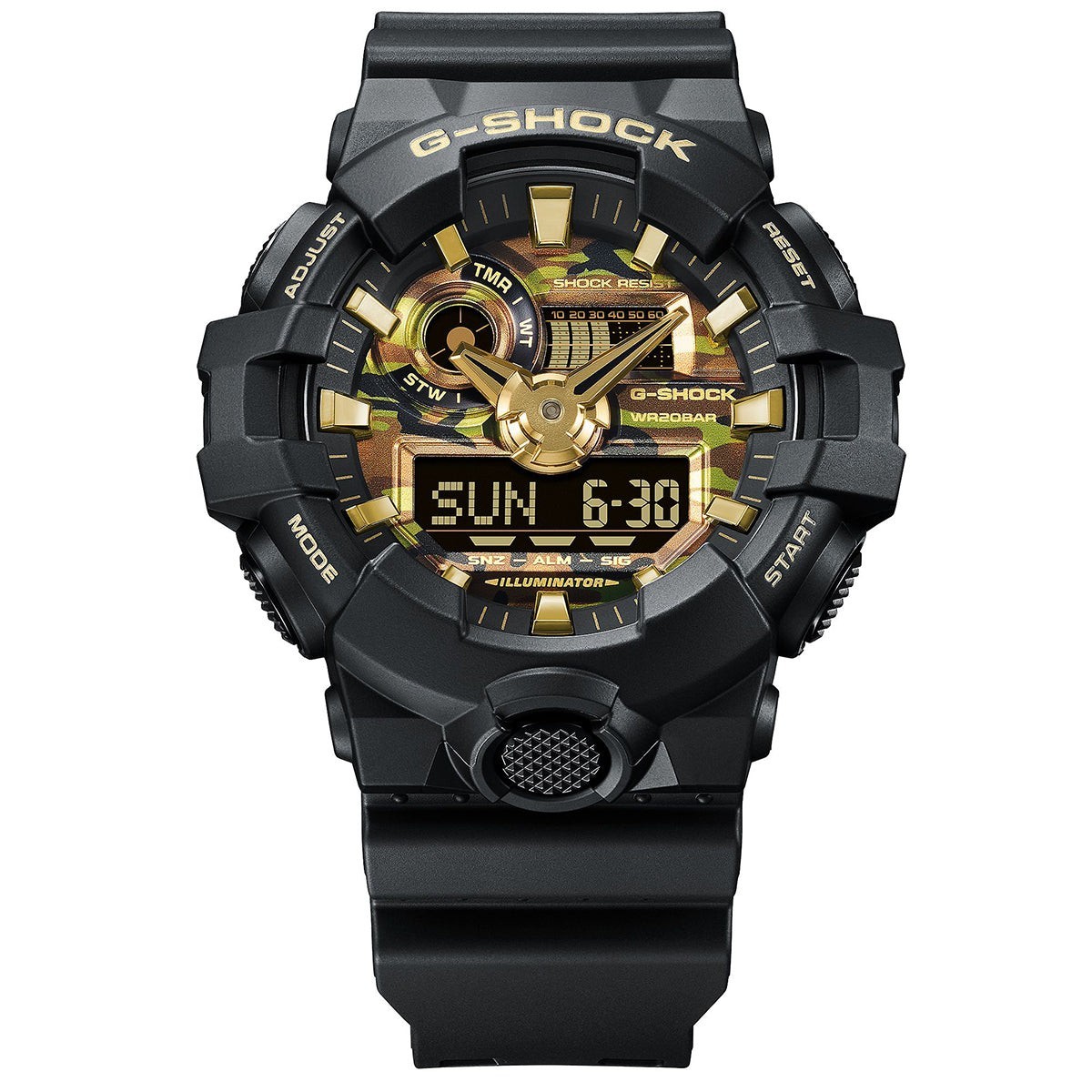 CASIO G-Shock GA-700CF-1AJF Mens Watch Black Resin Sport Quartz 2020-Now New