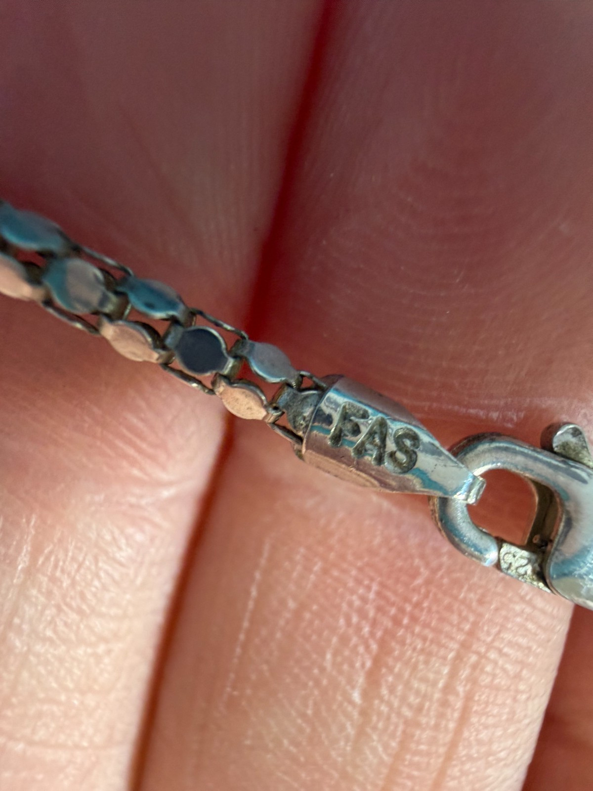 Vintage Sterling Silver Chain Snake Scale Popcorn 24″ 6g Gorgeous Stamped FAS