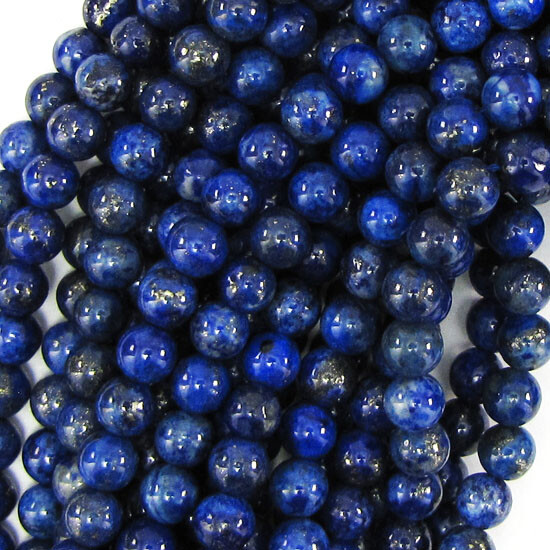 Blue Lapis Lazuli Round Beads 15″ Strand 2mm 3mm 4mm 6mm 8mm 10mm 12mm 14mm