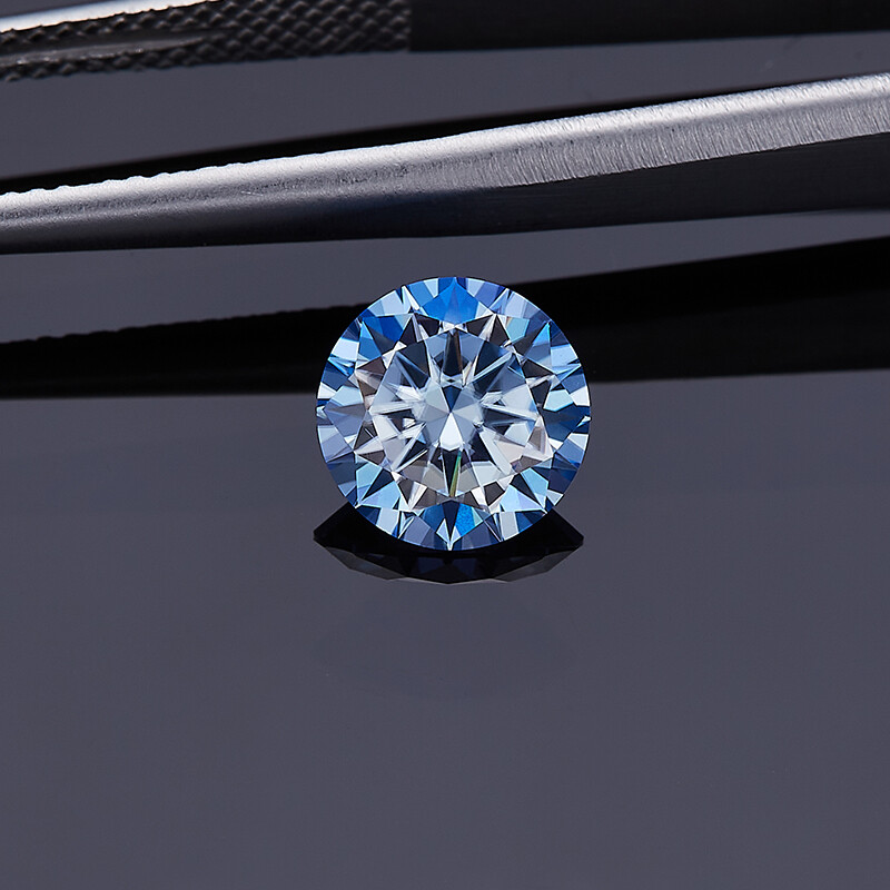 Various Colors 5-9mm Round Brilliant Loose Moissanite Stone Pink Excellent W.GRA