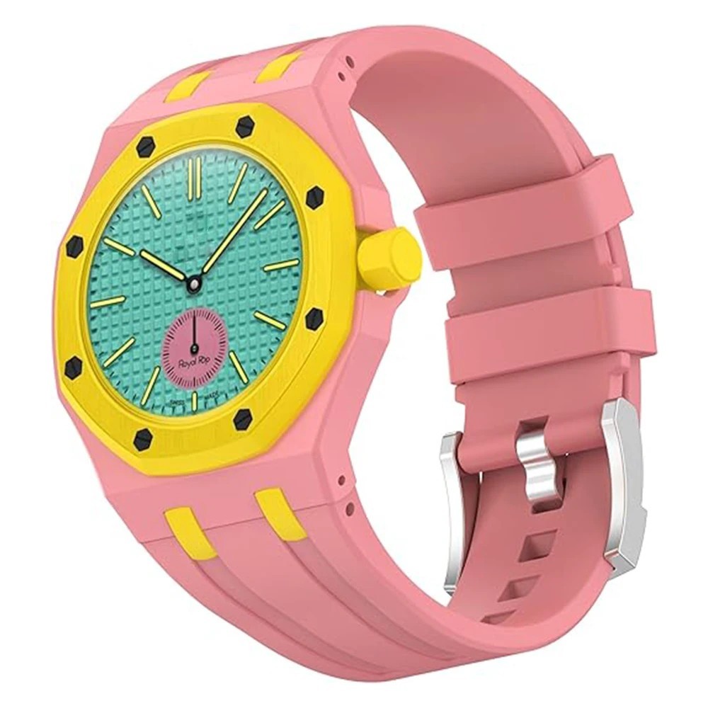 Strap For Swatch x AP Royal POP Silicone Watch Case, Changer To Wristwatch