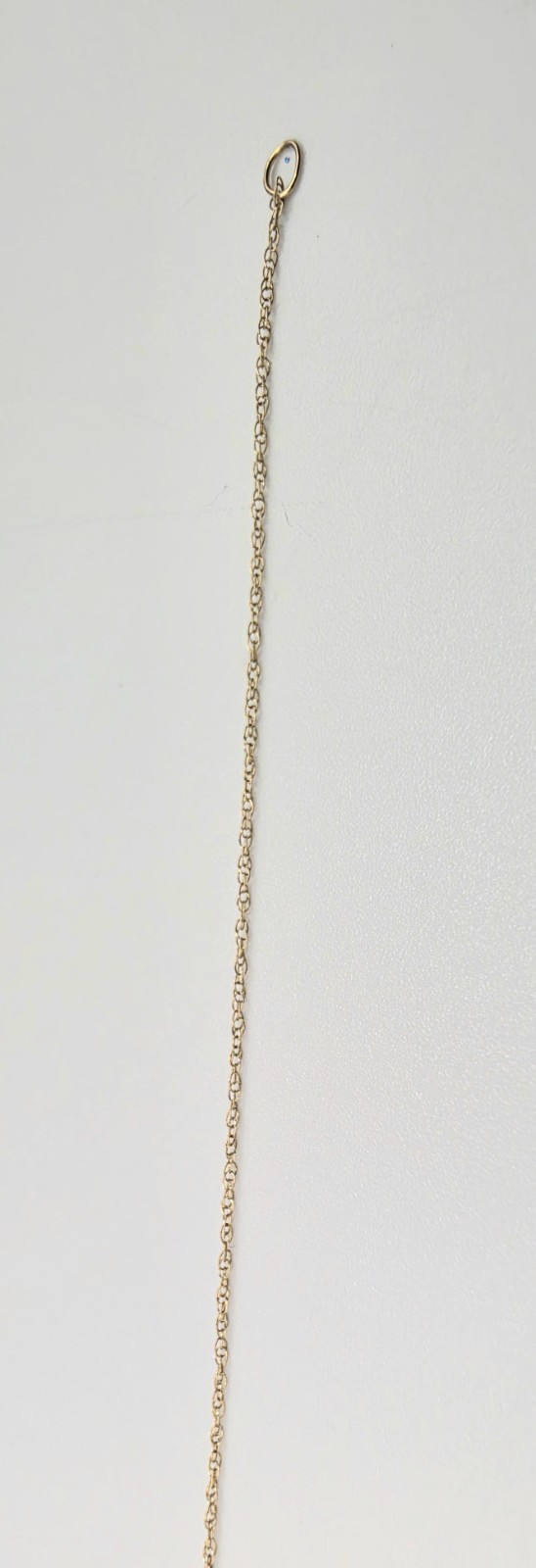 10K Yellow Gold 18″ Fine Cable Chain Necklace 0.6mm Spring Ring Clasp