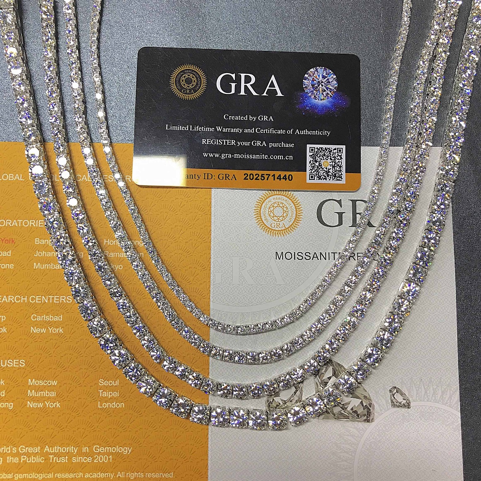 3MM REAL MOISSANITE Silver Tennis Chain Necklace – VVS D Color – Passes Tester