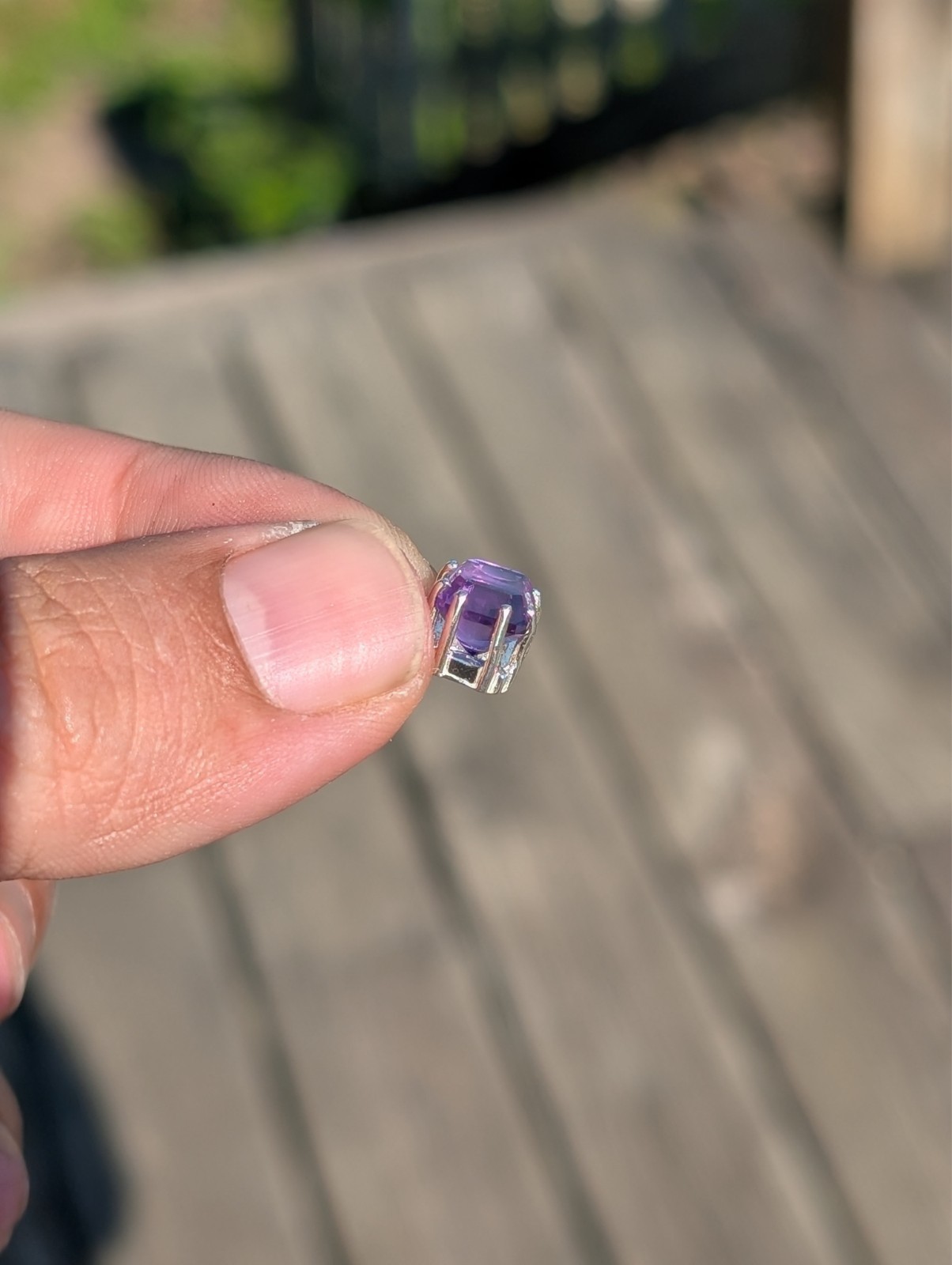 USA seller 2.17 ct 6.7mm square Amethyst Butterfly facet gemstone