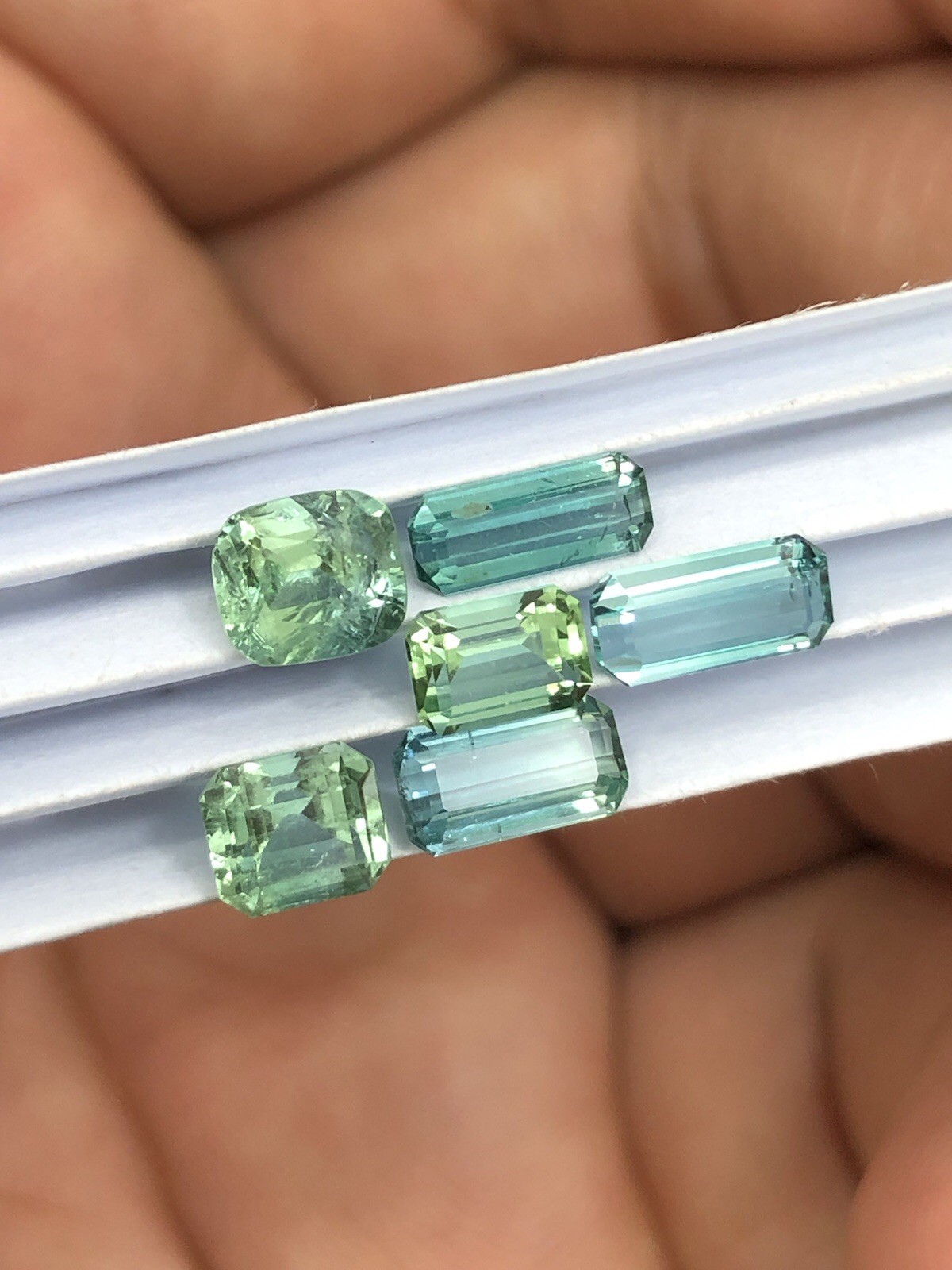 3.7 Ct Multi Color Faceted Tourmaline Lot From Afghanistan