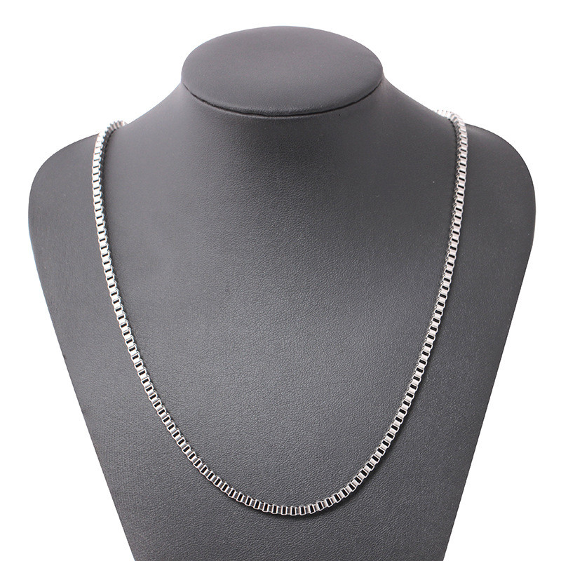 5pcs 2.5mm/3mm Stainless Steel Box Chain Necklace for Men Women Jewelry Chains