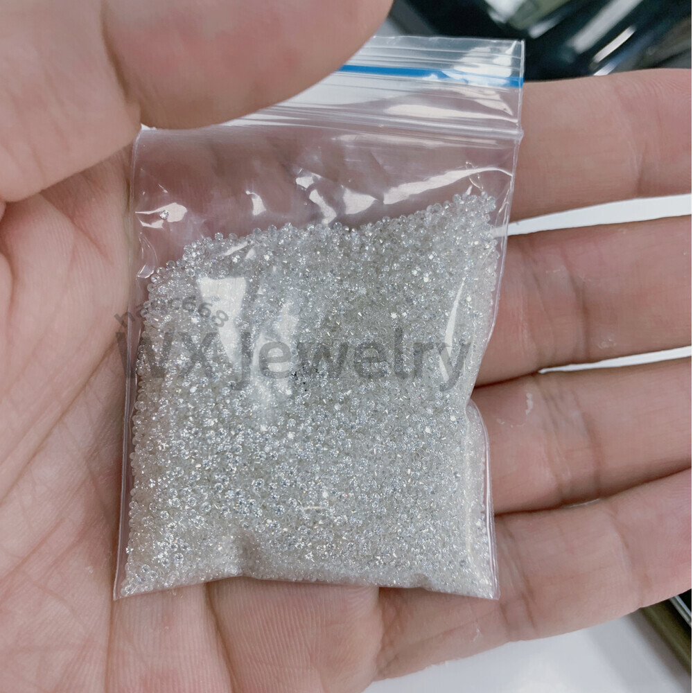 Small 0.8-3.0mm 1000pcs Round White Loose Moissanite Stone D Color Brilliant