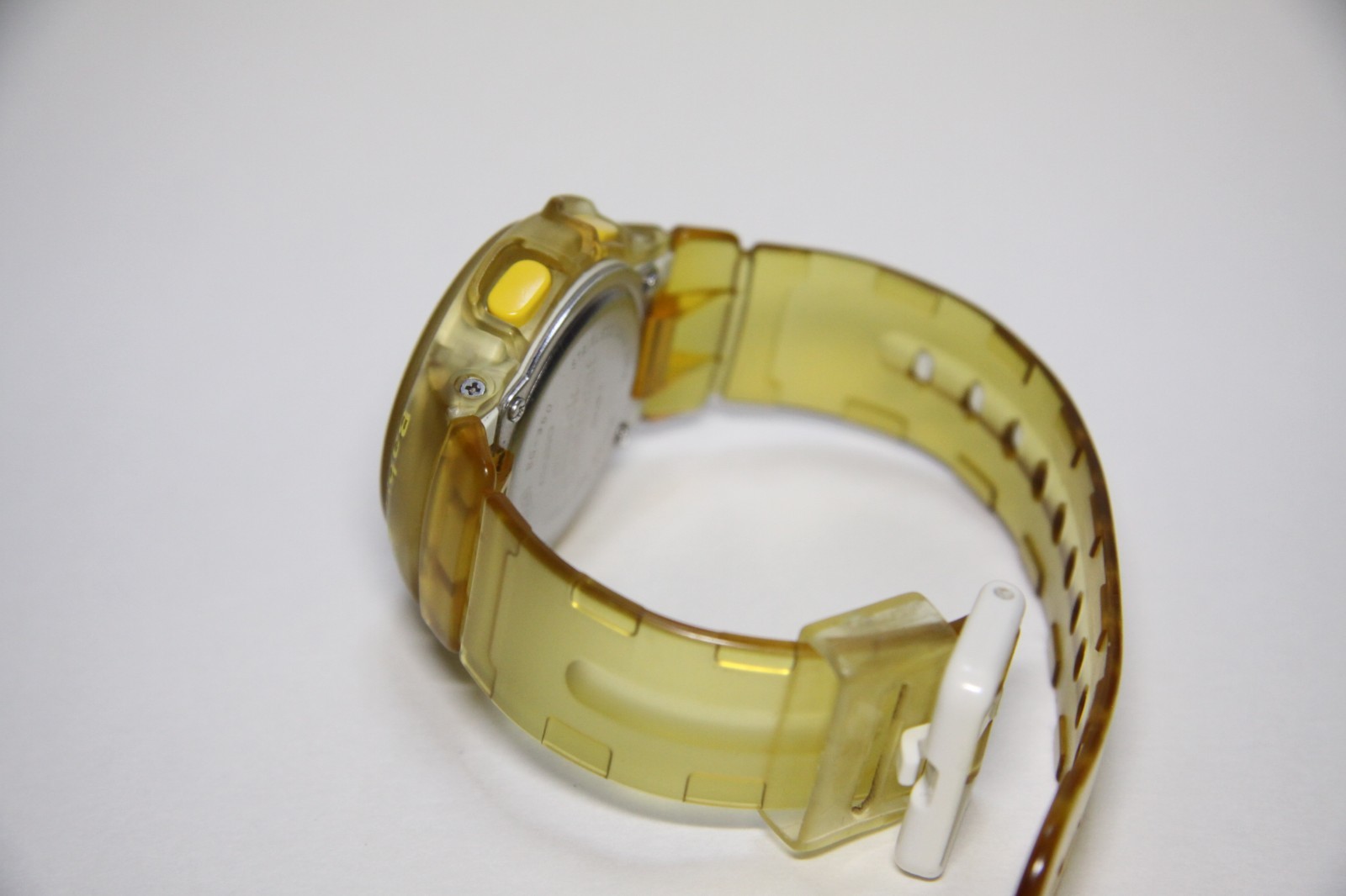 Casio Baby-G BG-350 Digital Watch Clear Yellow Orange Skeleton Japan Working