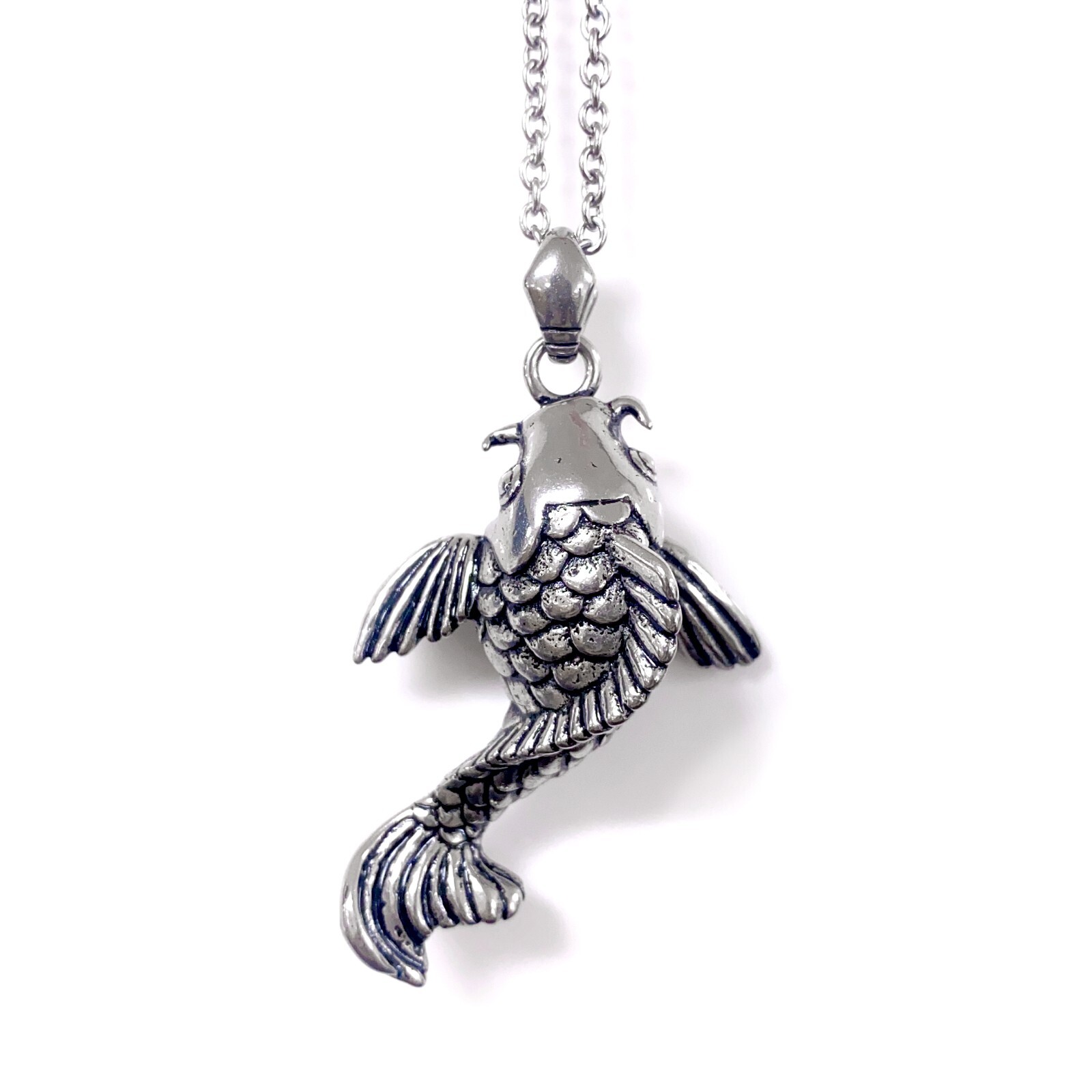 Koi fish necklace Japanese peace animal pendant lucky fish common carp