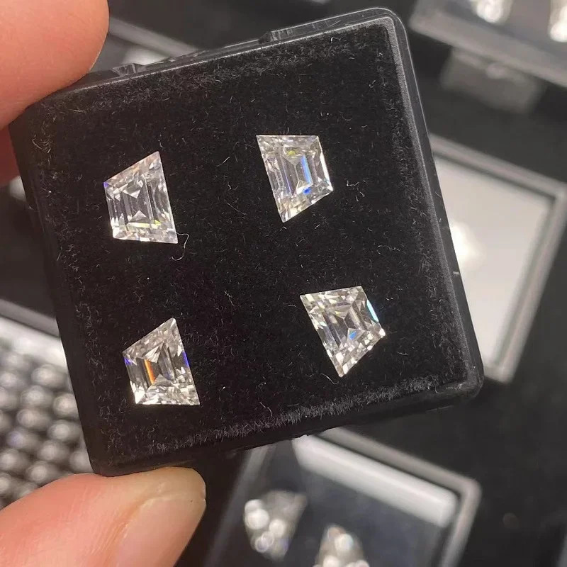 Factory Directly Rare Trapezoid Cut D Color Moissanite Loose GRA for DIY Jewelry