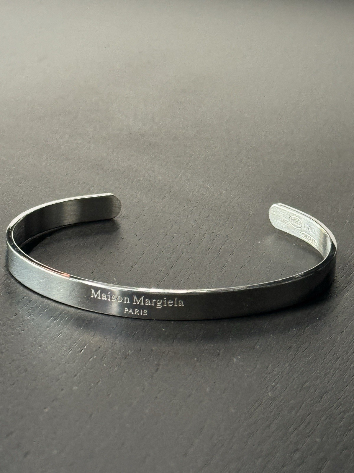 MAISON MARGIELA Logo-Engraved Sterling Silver Cuff Bracelet