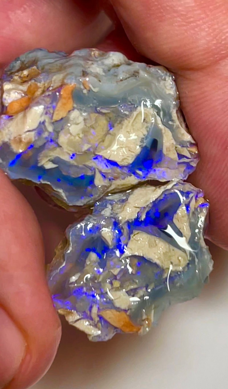 Blue Opal Formation Split For Your Personal Collection. Natural Australian Opal