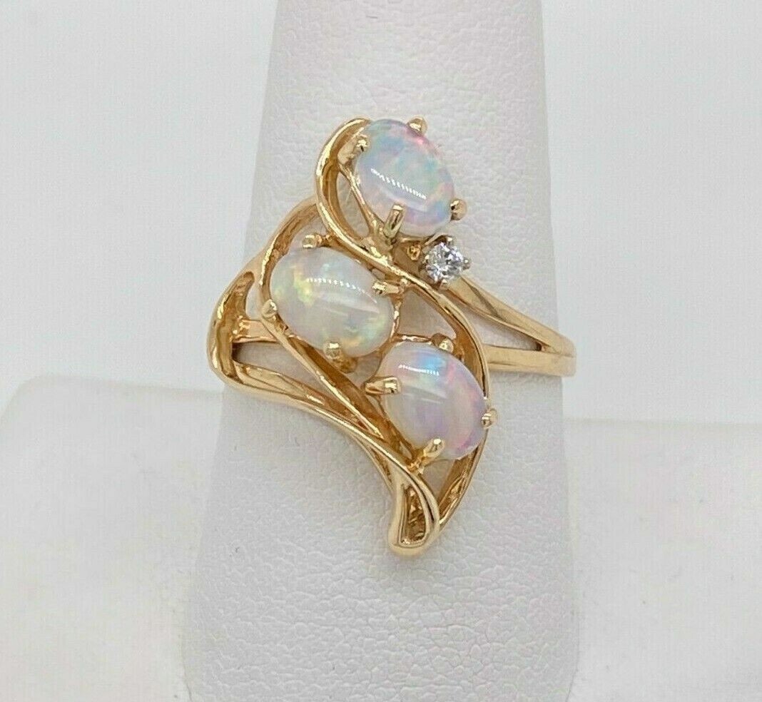 Oval Cut Simulated Fire Opal Gorgeous Wedding Band Ring 14K Yellow Gold Plated