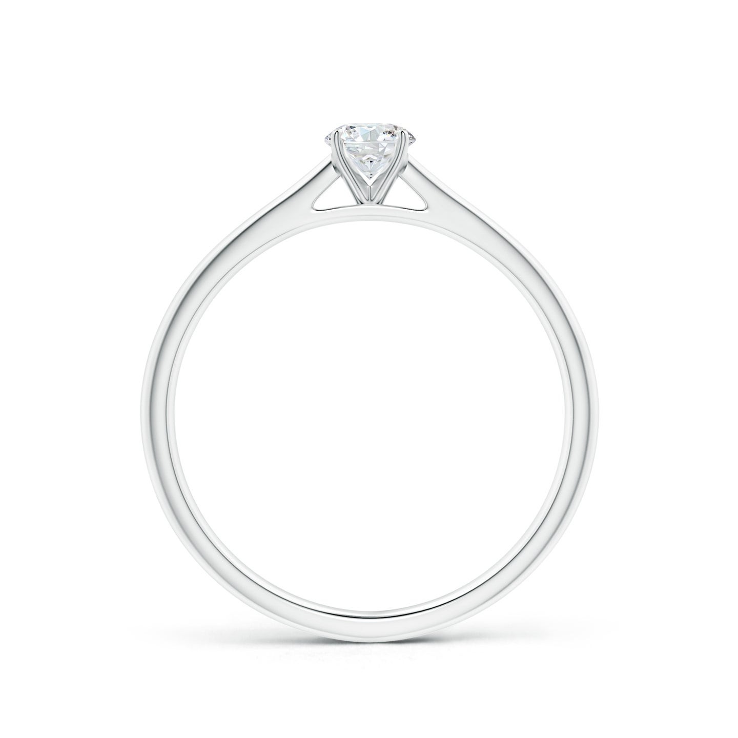 0.1CT Oval Cut Lab Created Diamond 14K FN Beautiful Engagement Ring