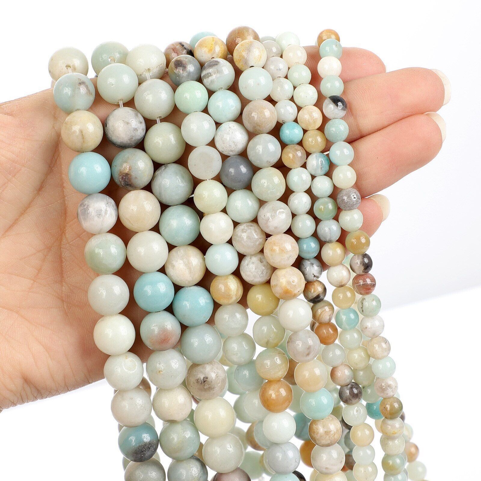 Natural Gemstone Round Spacer Loose Beads Jewelry Making 4mm/6mm/8mm/10mm/12mm