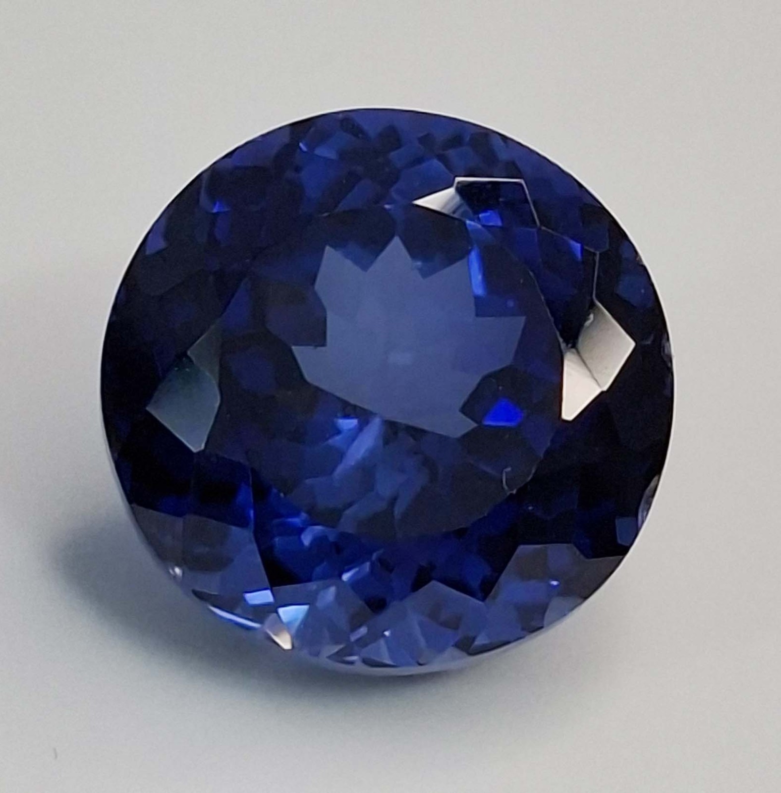 Natural 13-15 Ct Round Cut Deep Blue Tanzanite Certified Loose Gemstone RK312