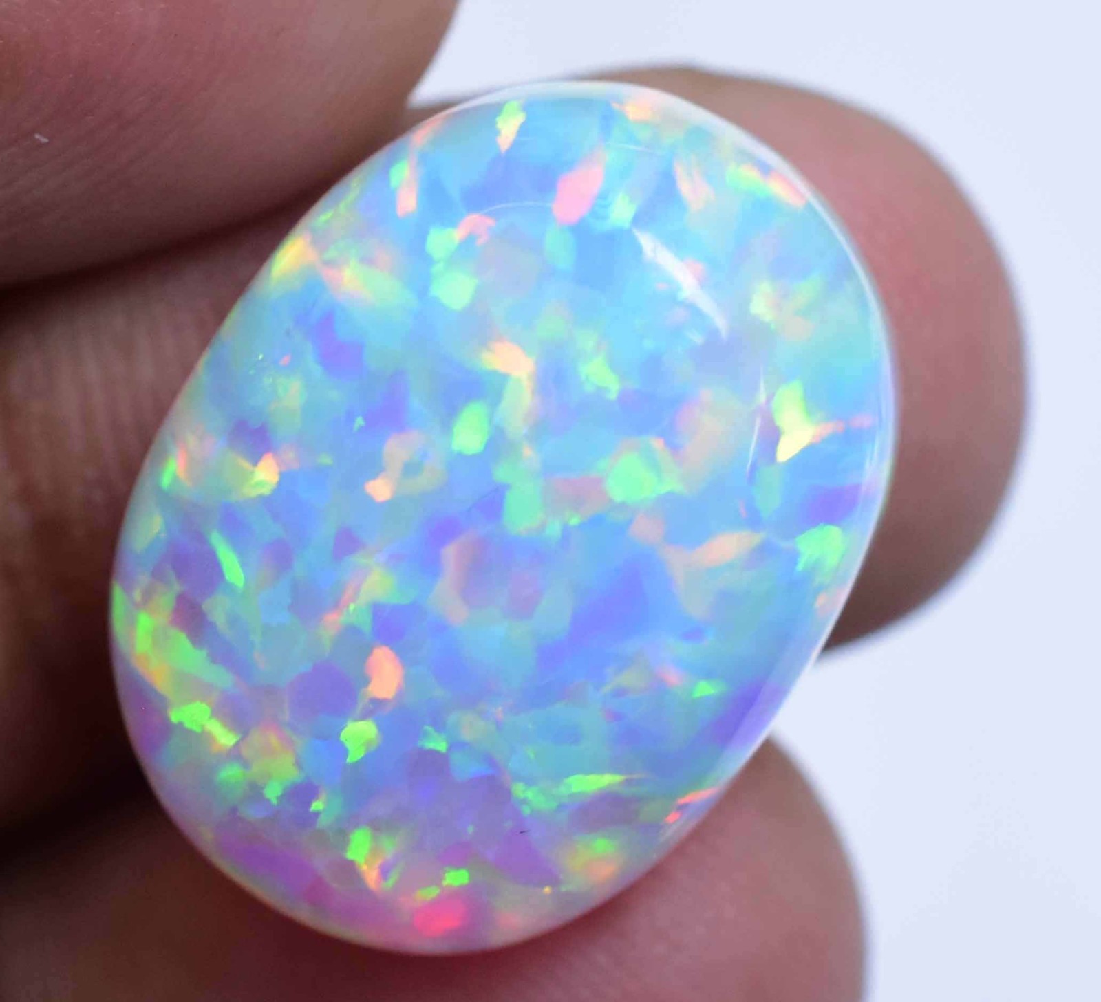 17.85 Ct Natural Ethiopian Fire Opal Certified Play of Color Untreated Gemstone