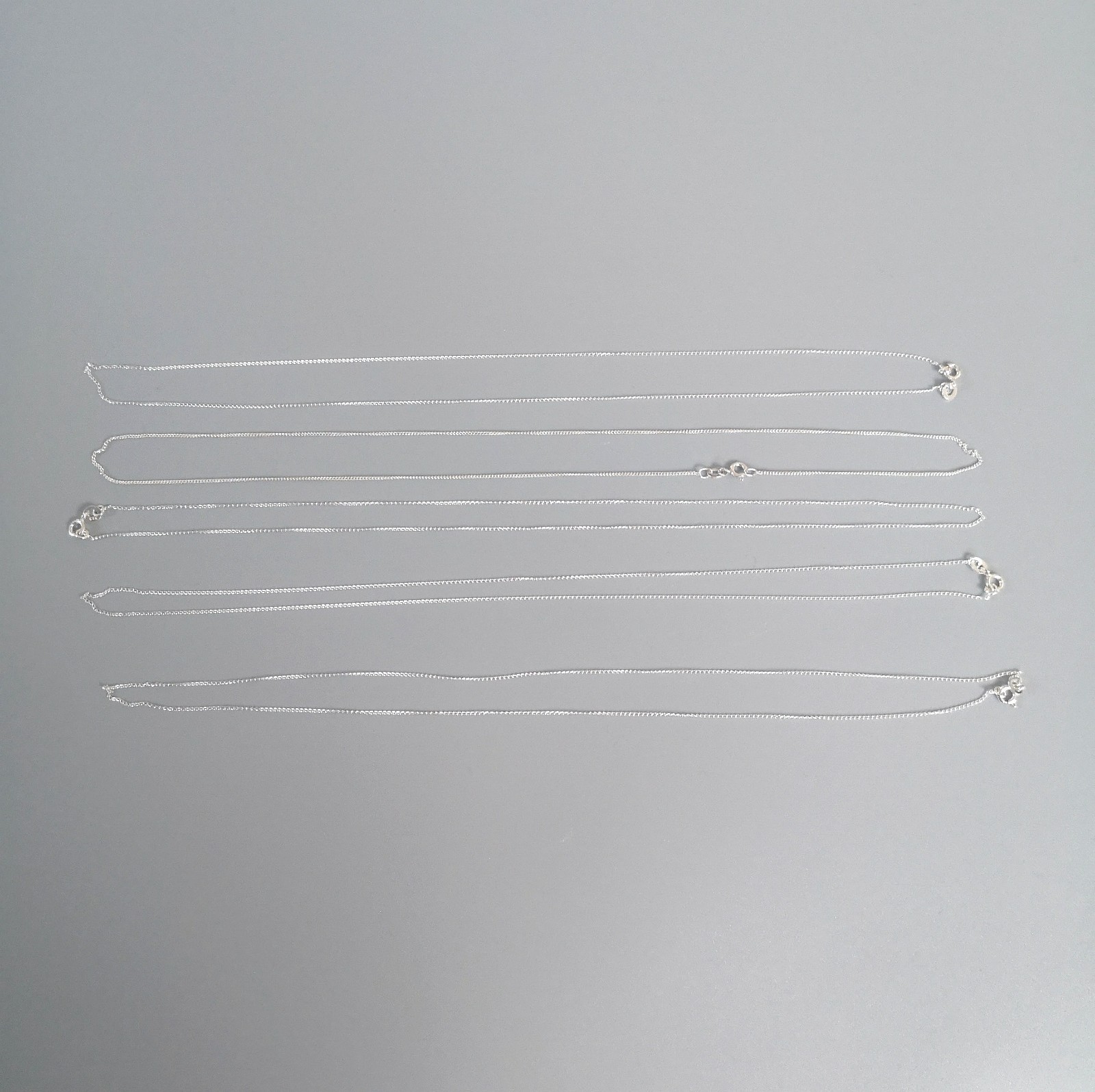 20 Inch/50cm Sterling Silver 1mm Open Curb Link Chain