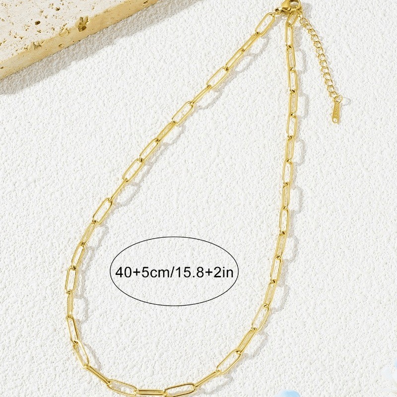 Golden Men’s and Women’s Titanium Steel Bracelet Necklace Fashion Jewelry Set