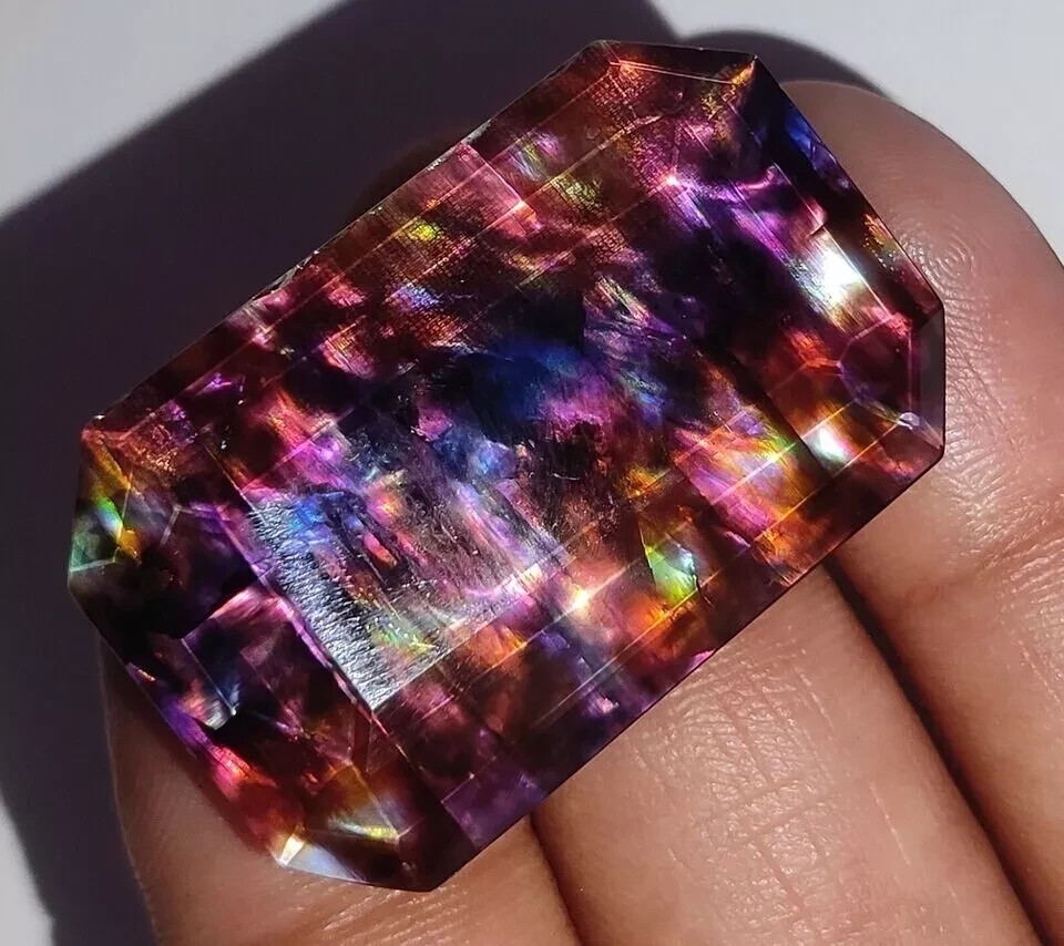Ammolite Emerald Doublet Rare Opal-Like Organic 47.60 Ct Natural Loose Gemstone