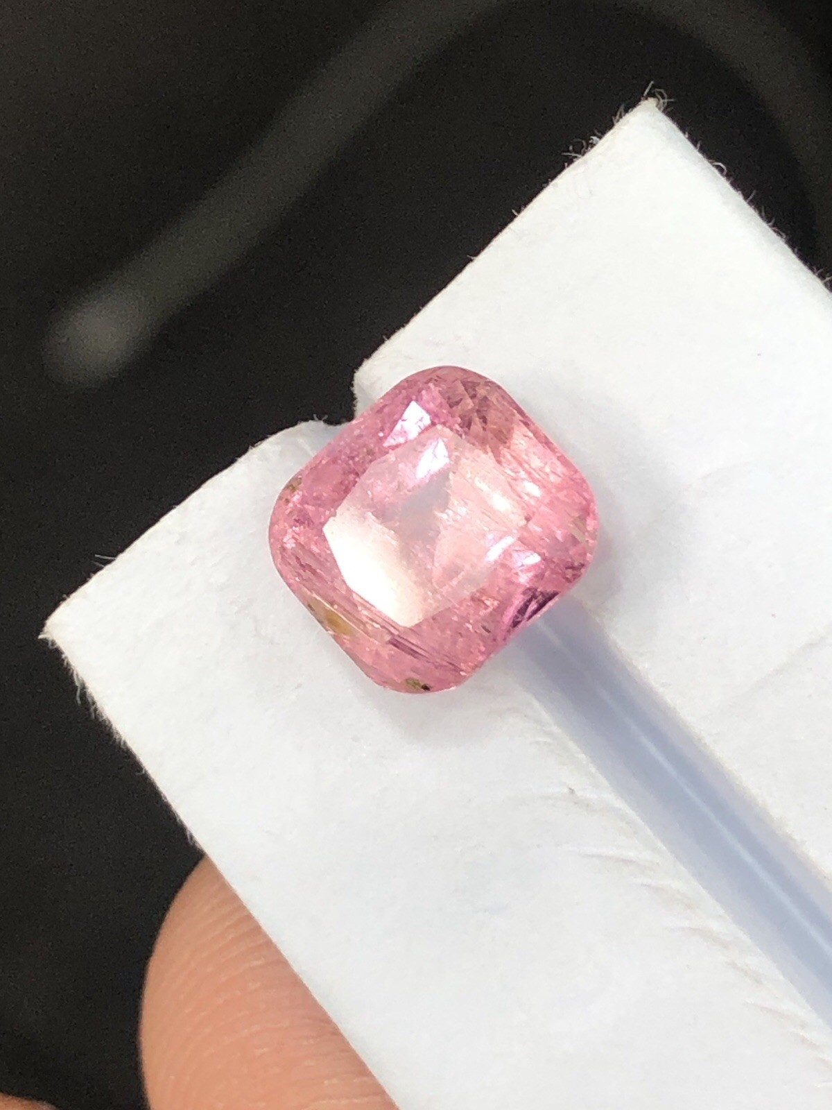 2 Ct Pink Tourmaline | Pink Afghan Tourmaline | Untreated Cushion Cut