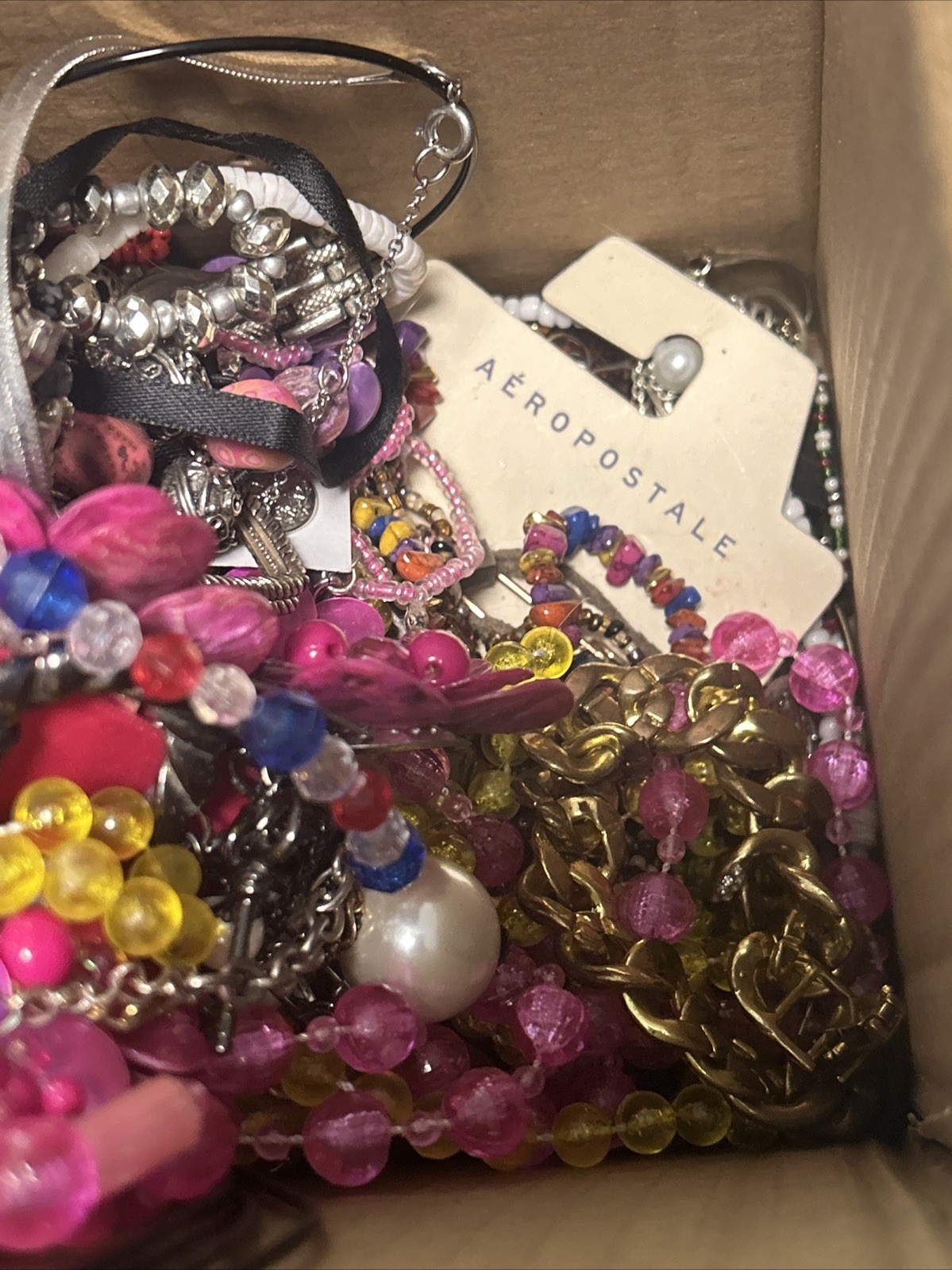 HUGE 5 + Lbs Jewelry WEARABLE Lot Tangled Unsearched VINTAGE ESTATE TREASURE