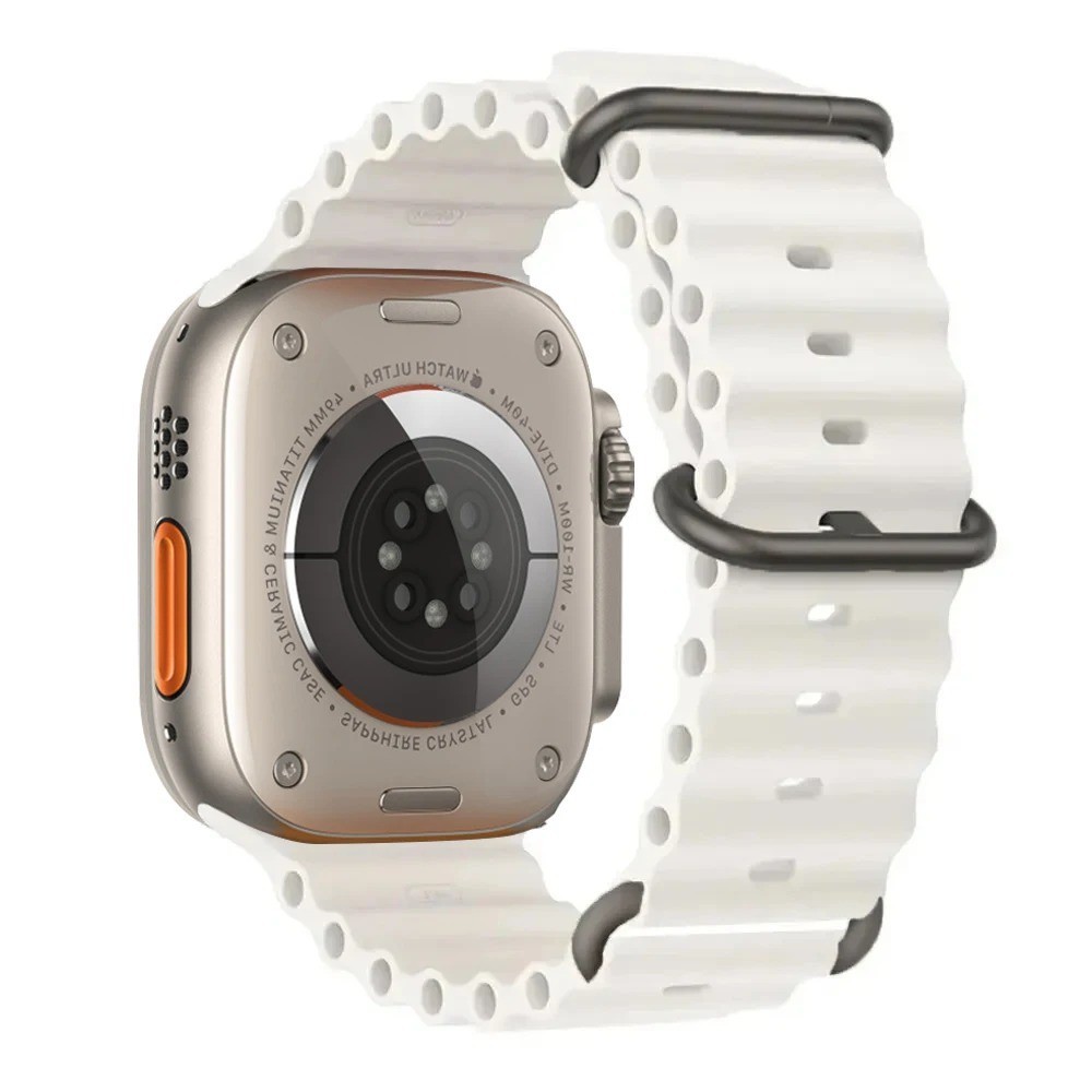 Ocean Band for Apple Watch Ultra 3/11/10/9/8/7/6/SE Silicone Strap Waterproof