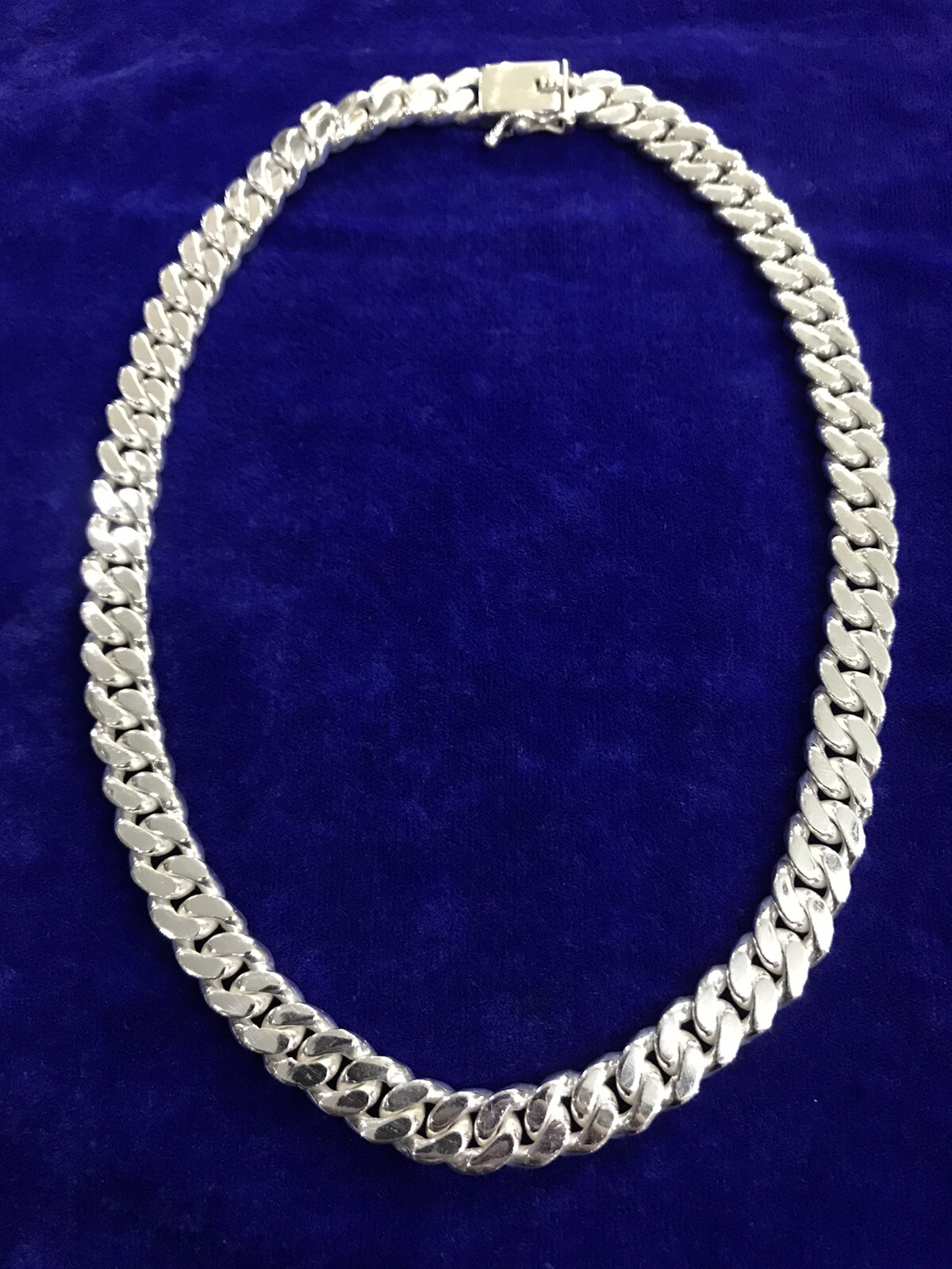 24″ 165g Mens Solid Real Sterling Silver 925 Cuban Curb 10mm Chain Link Necklace