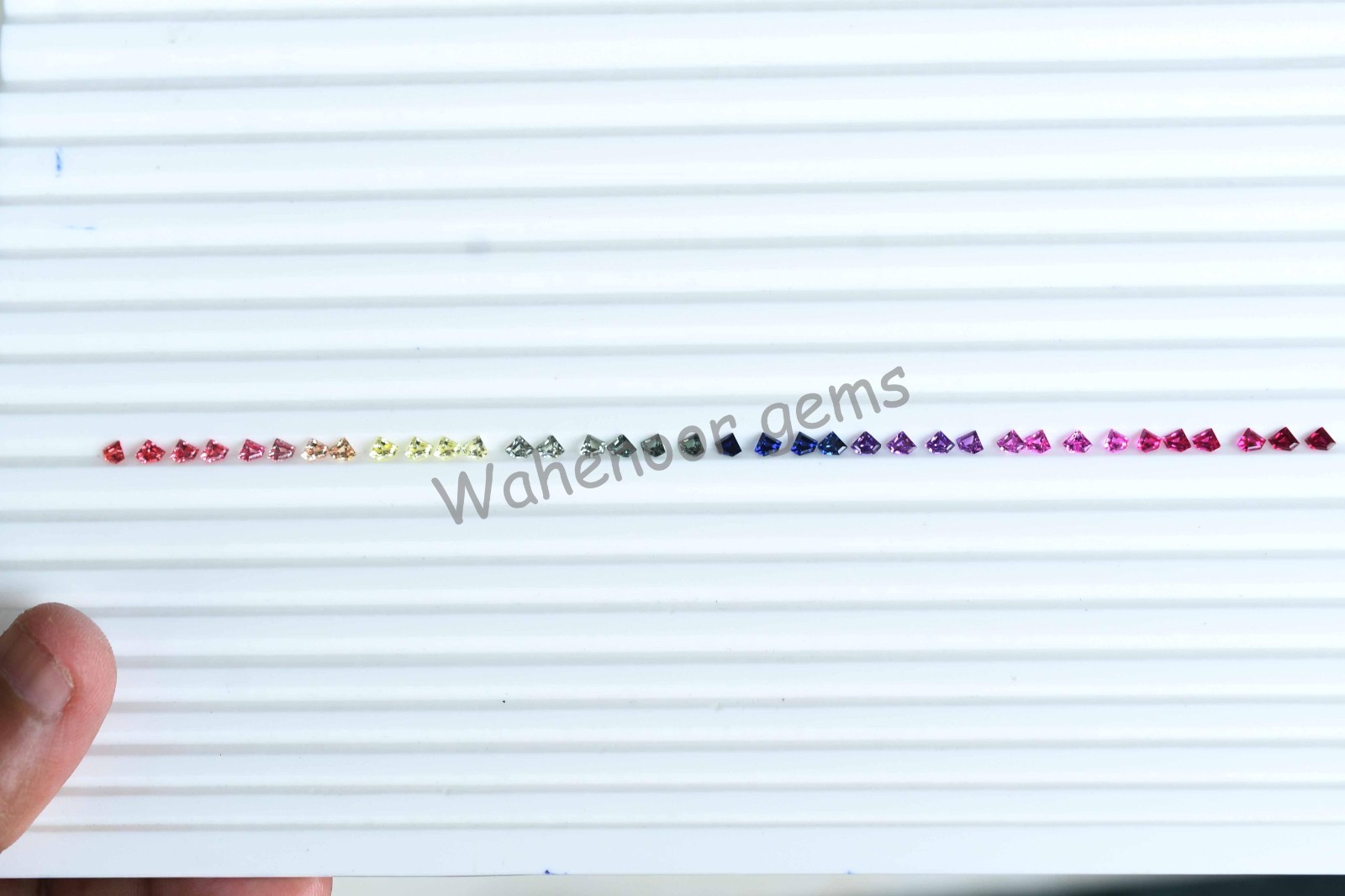 3*4 mm Natural Rainbow Sapphire Fancy Cut 36 pcs Stunning Loose Gemstone