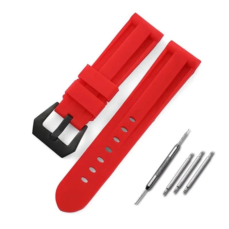 Silicone Rubber Watch Band Sport Replacement Strap 20mm 22mm 24mm 26mm