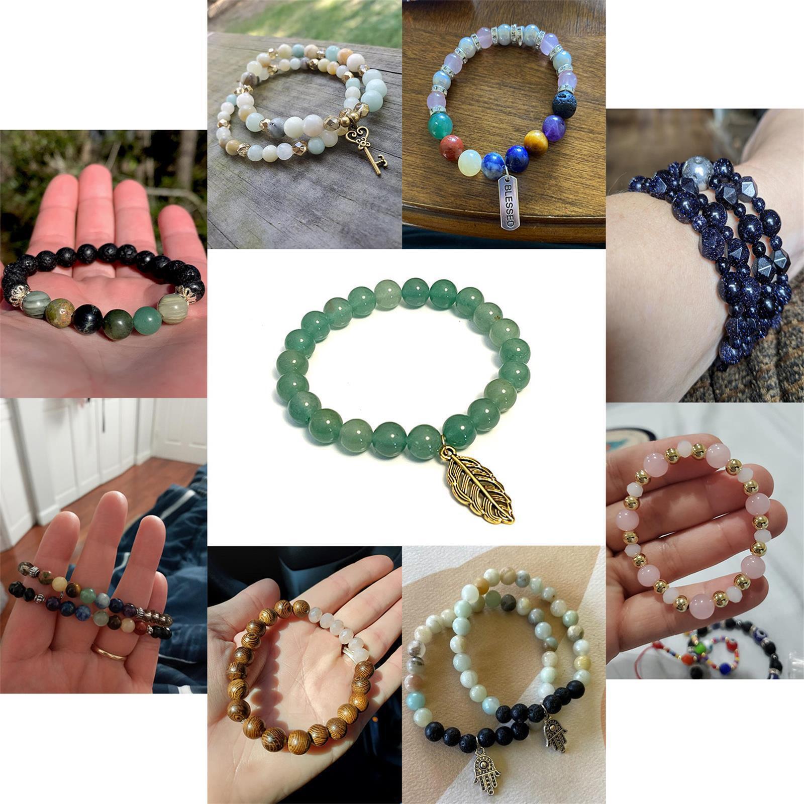 Natural Gemstone Round Spacer Loose Beads Jewelry Making 4mm 6mm 8mm 10mm 12mm