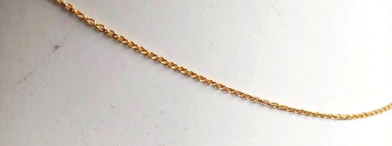 9ct Yellow Gold Trace Chain 1.2 Grams 16 Inch / 40cm NEW