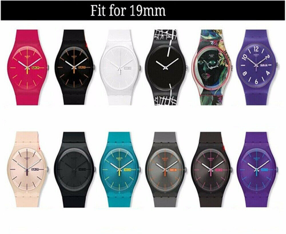 Wrist Watch Band Strap For Swatch 16mm 17mm 19mm 20mm Rubber Silicone Watchband