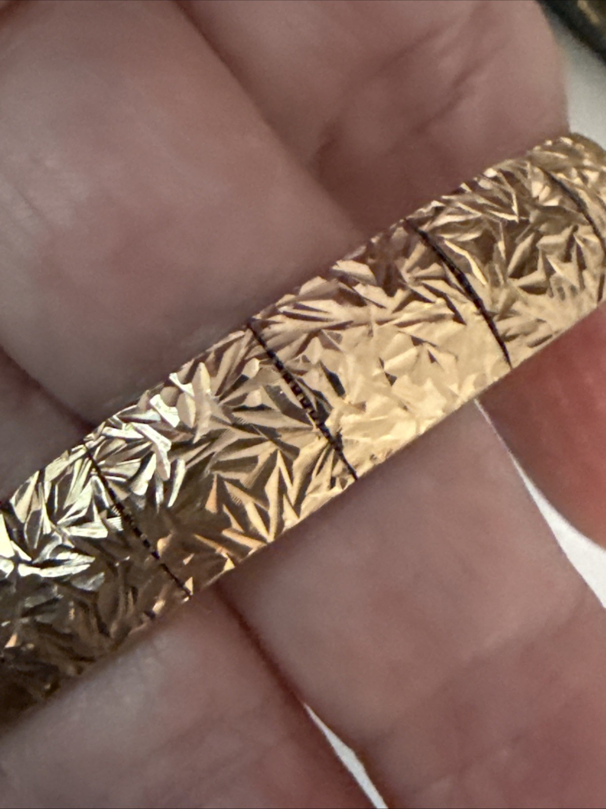 Bronze Solid Dyadema Textured 7 Inch Bracelet Italy 20.5 Grams