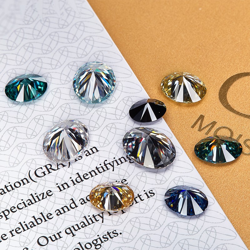 GRA Oval Cut 0.1-10ct D Color VVS1 Loose Moissanite Sparkling for Jewelry Making