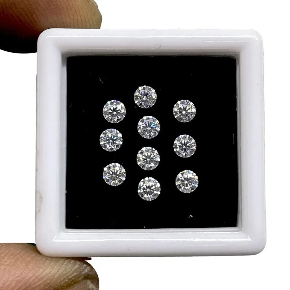 Natural White Diamond 3 mm, Round Cut, VVS1, D Grade, Lot of 10pcs Certified D4
