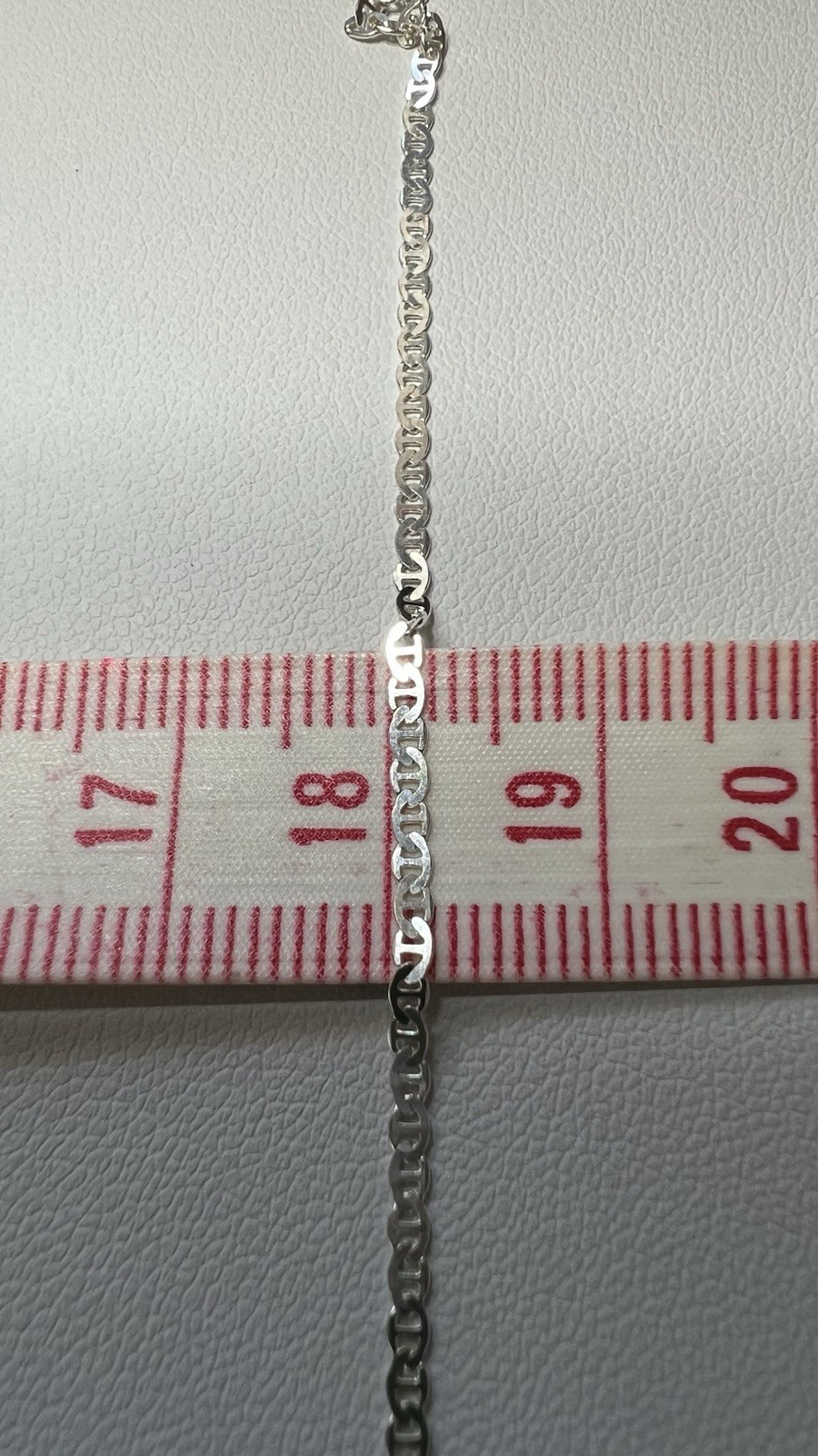 925 Sterling Silver Marine Link Chain Bracelet Spring Ring Clasp No Stone 8”