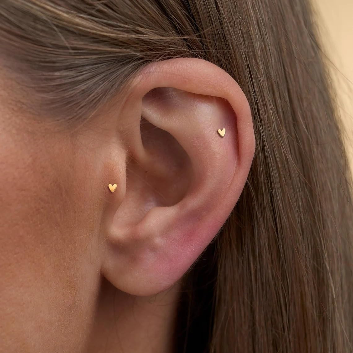 20G/18G/16G Titanium Flat Back Earrings, Threadless Nose Stud Tiny Stud Earrings